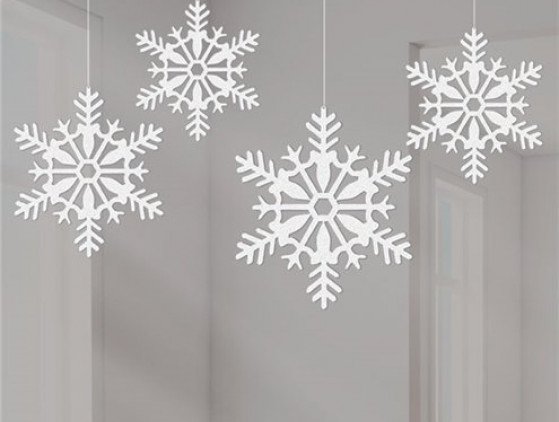 Glitter sneeuwvlok | Wit kerst- winter